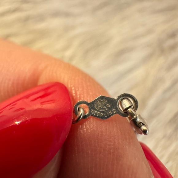 PRICE FIRM Vintage Elegant Silver & Black Onyx Pendant Necklace - Picture 3 of 7